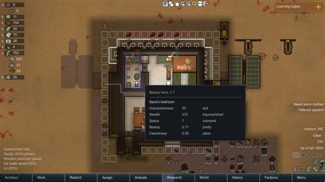 rimworld impressiveness|rimworld title requires bedroom.